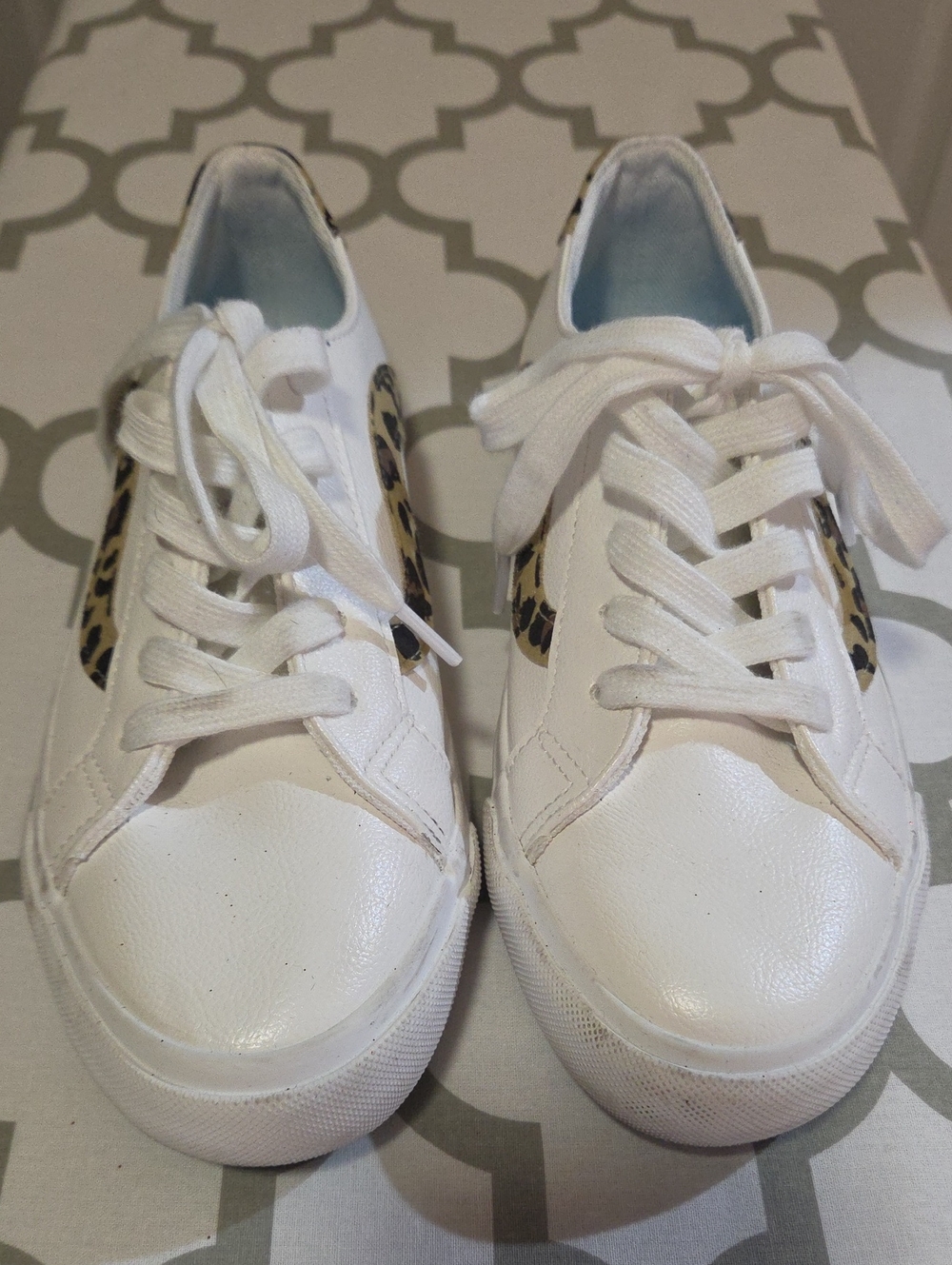 Womens Blowfish Sneakers with Leopard Accent